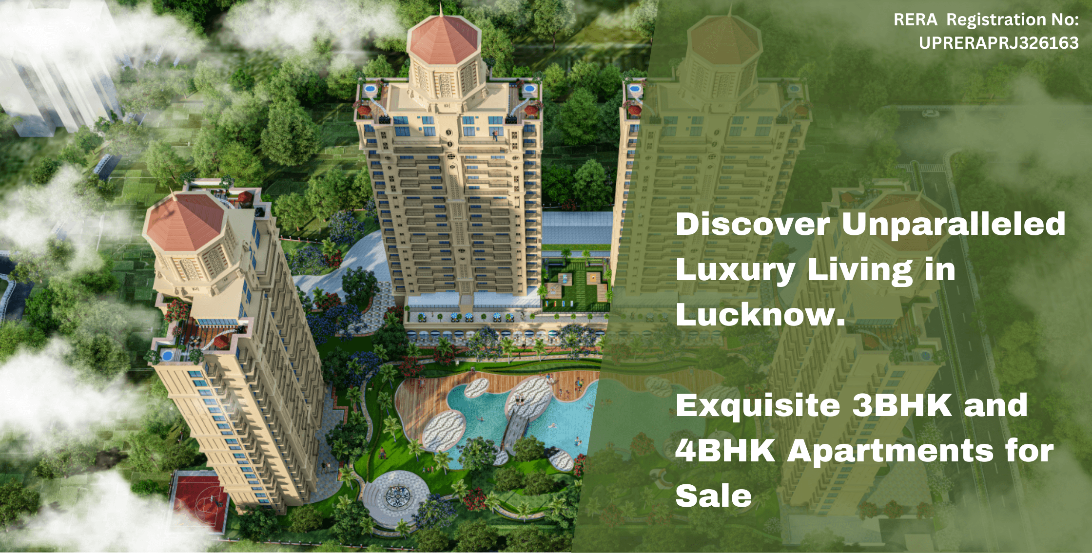 First slide with aerial view of Omaxe Resort