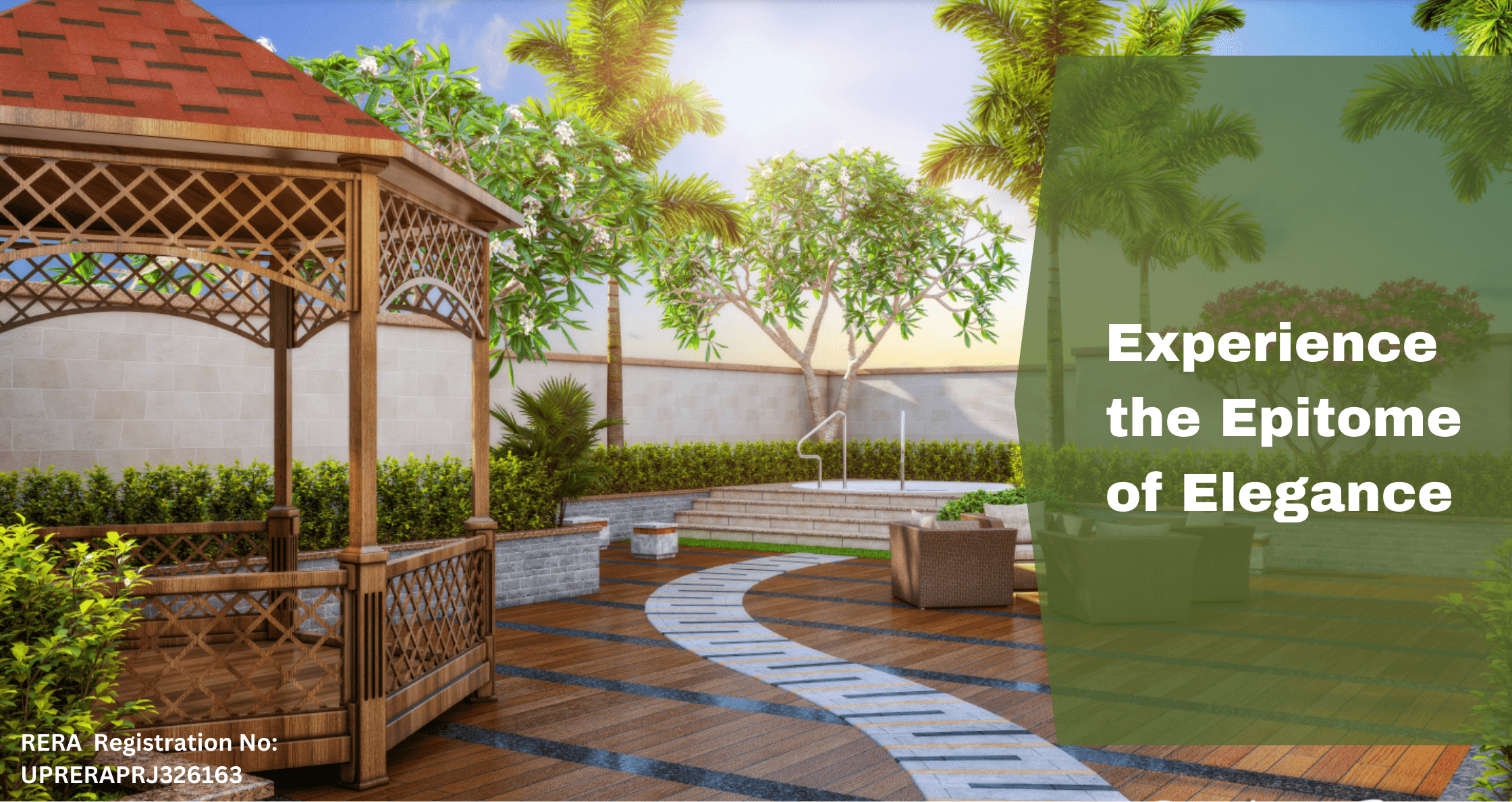 Fourth slide with terrace view of Omaxe Resort